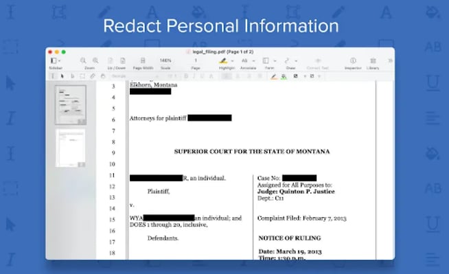 Redacting Text on a PDF